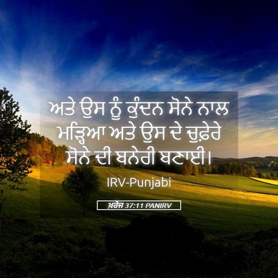 Picture 05 - ਖ਼ਰੋਜ 37:11 PANIRV - ਅਤੇ ਉਸ ਨੂੰ ਕੁੰਦਨ - Bible Verse Picture