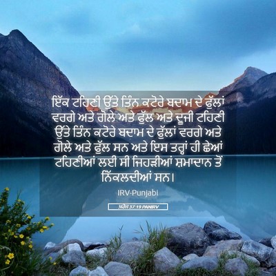Picture 05 - ਖ਼ਰੋਜ 37:19 PANIRV - ਇੱਕ ਟਹਿਣੀ ਉੱਤੇ - Bible Verse Picture