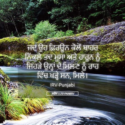Picture 05 - ਖ਼ਰੋਜ 5:20 PANIRV - ਜਦ ਉਹ ਫ਼ਿਰਊਨ ਕੋਲੋਂ - Bible Verse Picture