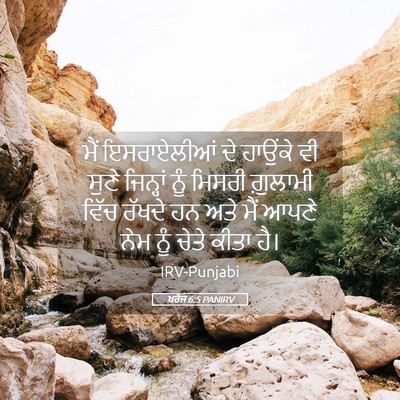 Picture 05 - ਖ਼ਰੋਜ 6:5 PANIRV - ਮੈਂ ਇਸਰਾਏਲੀਆਂ ਦੇ - Bible Verse Picture