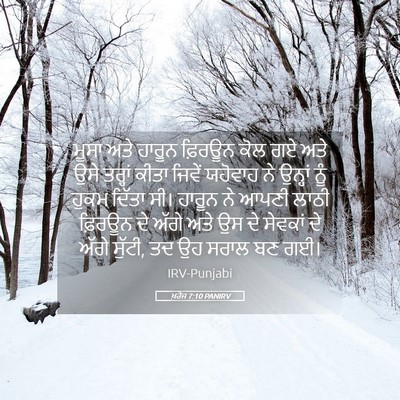 Picture 05 - ਖ਼ਰੋਜ 7:10 PANIRV - ਮੂਸਾ ਅਤੇ ਹਾਰੂਨ - Bible Verse Picture