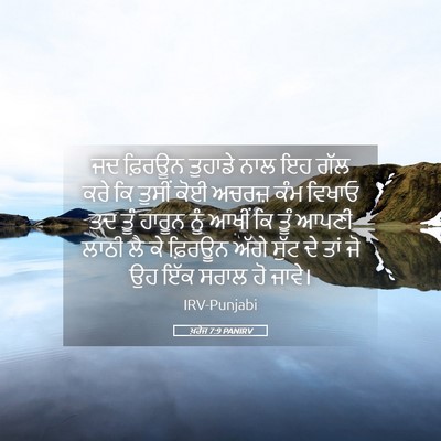 Picture 05 - ਖ਼ਰੋਜ 7:9 PANIRV - ਜਦ ਫ਼ਿਰਊਨ ਤੁਹਾਡੇ - Bible Verse Picture