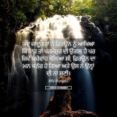 Picture 05 - ਖ਼ਰੋਜ 8:19 PANIRV - ਤਦ ਜਾਦੂਗਰਾਂ ਨੇ - Bible Verse Picture