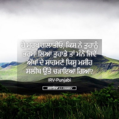 Picture 05 - ਗਲਾਤਿਯਾ 3:1 PANIRV - ਹੇ ਮੂਰਖ ਗਲਾਤੀਓ, ਕਿਸ - Bible Verse Picture