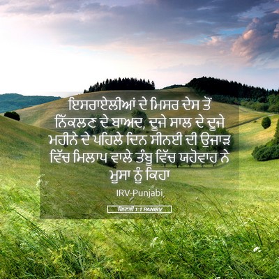 Picture 05 - ਗਿਣਤੀ 1:1 PANIRV - ਇਸਰਾਏਲੀਆਂ ਦੇ ਮਿਸਰ - Bible Verse Picture