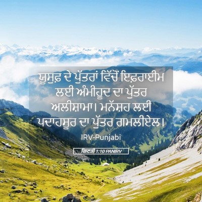 Picture 05 - ਗਿਣਤੀ 1:10 PANIRV - ਯੂਸੁਫ਼ ਦੇ ਪੁੱਤਰਾਂ - Bible Verse Picture
