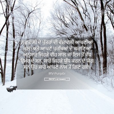 Picture 05 - ਗਿਣਤੀ 1:42 PANIRV - ਨਫ਼ਤਾਲੀ ਦੇ - Bible Verse Picture