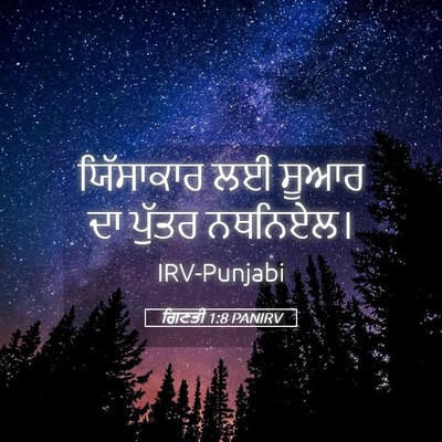 Picture 05 - ਗਿਣਤੀ 1:8 PANIRV - ਯਿੱਸਾਕਾਰ ਲਈ ਸੂਆਰ - Bible Verse Picture