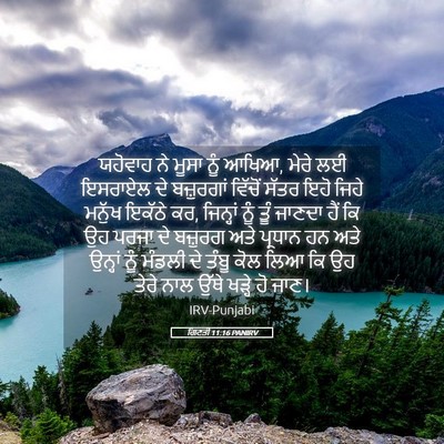 Picture 05 - ਗਿਣਤੀ 11:16 PANIRV - ਯਹੋਵਾਹ ਨੇ ਮੂਸਾ ਨੂੰ - Bible Verse Picture