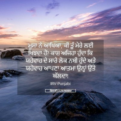 Picture 05 - ਗਿਣਤੀ 11:29 PANIRV - ਮੂਸਾ ਨੇ ਆਖਿਆ, ਕੀ - Bible Verse Picture