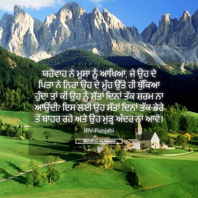 Picture 05 - ਗਿਣਤੀ 12:14 PANIRV - ਯਹੋਵਾਹ ਨੇ ਮੂਸਾ ਨੂੰ - Bible Verse Picture