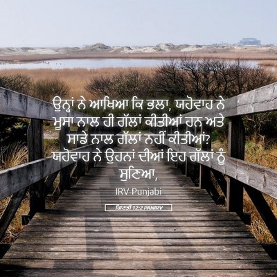 Picture 05 - ਗਿਣਤੀ 12:2 PANIRV - ਉਨ੍ਹਾਂ ਨੇ ਆਖਿਆ ਕਿ - Bible Verse Picture