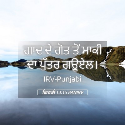 Picture 05 - ਗਿਣਤੀ 13:15 PANIRV - ਗਾਦ ਦੇ ਗੋਤ ਤੋਂ ਮਾਕੀ - Bible Verse Picture