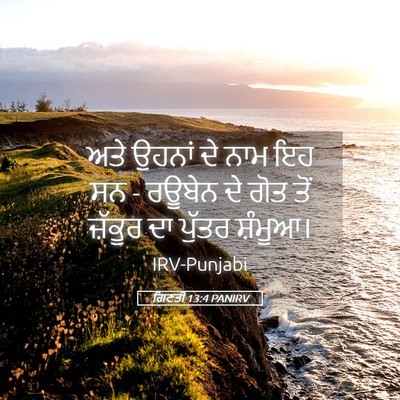 Picture 05 - ਗਿਣਤੀ 13:4 PANIRV - ਅਤੇ ਉਹਨਾਂ ਦੇ ਨਾਮ ਇਹ - Bible Verse Picture