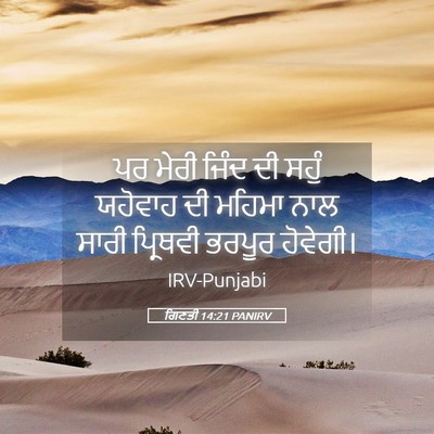 Picture 05 - ਗਿਣਤੀ 14:21 PANIRV - ਪਰ ਮੇਰੀ ਜਿੰਦ ਦੀ - Bible Verse Picture
