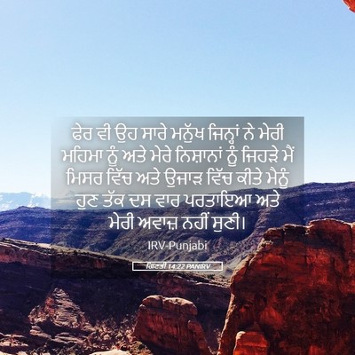 Picture 05 - ਗਿਣਤੀ 14:22 PANIRV - ਫੇਰ ਵੀ ਉਹ ਸਾਰੇ - Bible Verse Picture