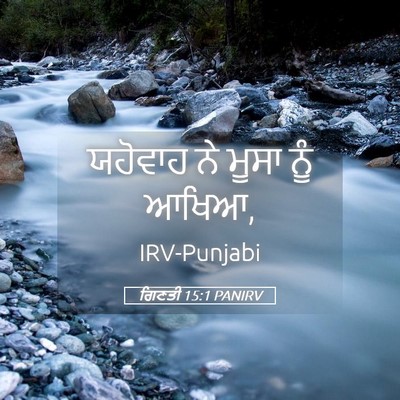 Picture 05 - ਗਿਣਤੀ 15:1 PANIRV - ਯਹੋਵਾਹ ਨੇ ਮੂਸਾ ਨੂੰ - Bible Verse Picture