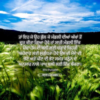 Picture 05 - ਗਿਣਤੀ 15:24 PANIRV - ਤਾਂ ਇਹ ਜੇ ਉਹ ਭੁੱਲ - Bible Verse Picture