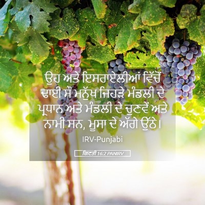 Picture 05 - ਗਿਣਤੀ 16:2 PANIRV - ਉਹ ਅਤੇ ਇਸਰਾਏਲੀਆਂ - Bible Verse Picture