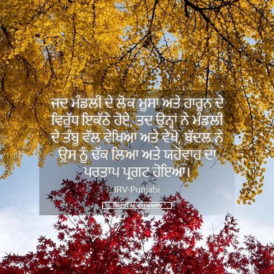 Picture 05 - ਗਿਣਤੀ 16:42 PANIRV - ਜਦ ਮੰਡਲੀ ਦੇ ਲੋਕ - Bible Verse Picture