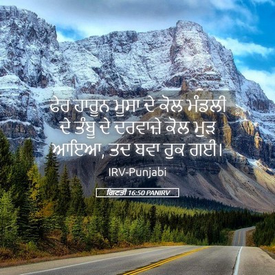 Picture 05 - ਗਿਣਤੀ 16:50 PANIRV - ਫੇਰ ਹਾਰੂਨ ਮੂਸਾ ਦੇ - Bible Verse Picture