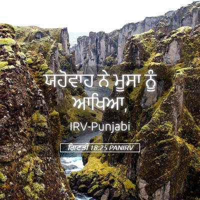 Picture 05 - ਗਿਣਤੀ 18:25 PANIRV - ਯਹੋਵਾਹ ਨੇ ਮੂਸਾ ਨੂੰ - Bible Verse Picture