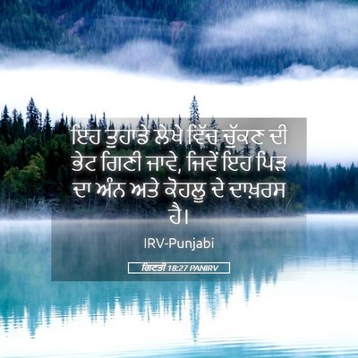 Picture 05 - ਗਿਣਤੀ 18:27 PANIRV - ਇਹ ਤੁਹਾਡੇ ਲੇਖੇ - Bible Verse Picture