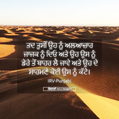 Picture 05 - ਗਿਣਤੀ 19:3 PANIRV - ਤਦ ਤੁਸੀਂ ਉਹ ਨੂੰ - Bible Verse Picture