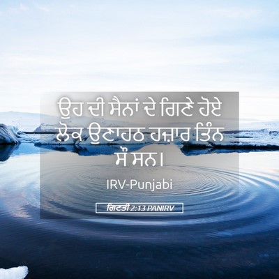 Picture 05 - ਗਿਣਤੀ 2:13 PANIRV - ਉਹ ਦੀ ਸੈਨਾਂ ਦੇ ਗਿਣੇ - Bible Verse Picture