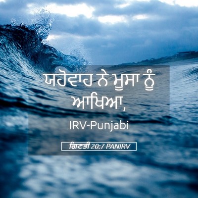 Picture 05 - ਗਿਣਤੀ 20:7 PANIRV - ਯਹੋਵਾਹ ਨੇ ਮੂਸਾ ਨੂੰ - Bible Verse Picture