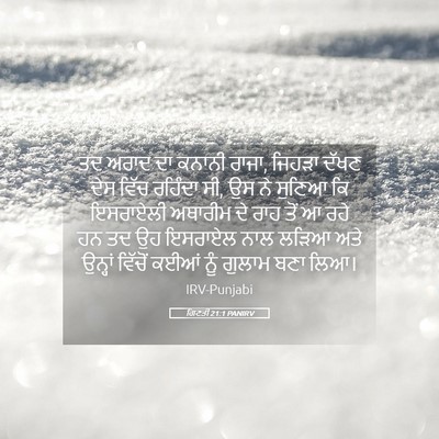 Picture 05 - ਗਿਣਤੀ 21:1 PANIRV - ਤਦ ਅਰਾਦ ਦਾ ਕਨਾਨੀ - Bible Verse Picture