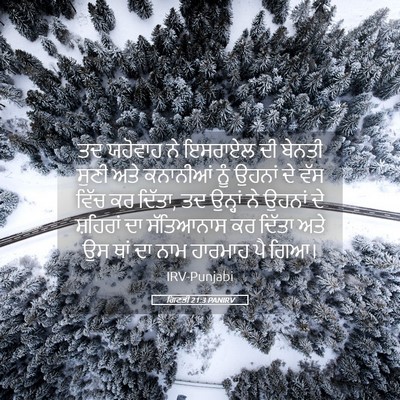Picture 05 - ਗਿਣਤੀ 21:3 PANIRV - ਤਦ ਯਹੋਵਾਹ ਨੇ - Bible Verse Picture