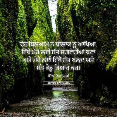 Picture 05 - ਗਿਣਤੀ 23:29 PANIRV - ਫੇਰ ਬਿਲਆਮ ਨੇ ਬਾਲਾਕ - Bible Verse Picture