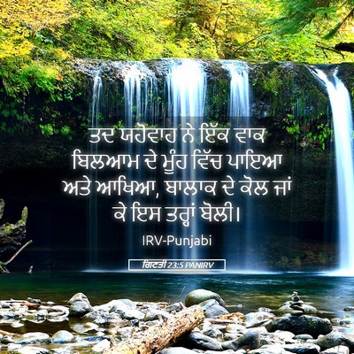 Picture 05 - ਗਿਣਤੀ 23:5 PANIRV - ਤਦ ਯਹੋਵਾਹ ਨੇ ਇੱਕ - Bible Verse Picture