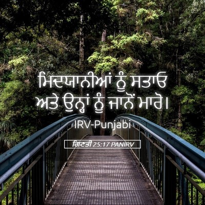 Picture 05 - ਗਿਣਤੀ 25:17 PANIRV - ਮਿਦਯਾਨੀਆਂ ਨੂੰ - Bible Verse Picture