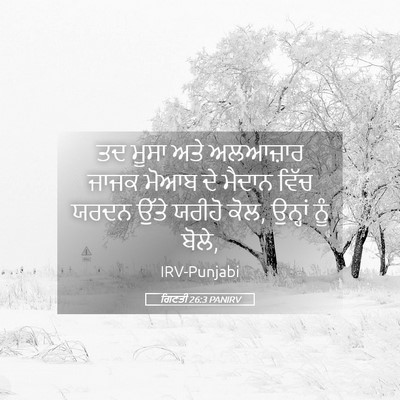 Picture 05 - ਗਿਣਤੀ 26:3 PANIRV - ਤਦ ਮੂਸਾ ਅਤੇ - Bible Verse Picture