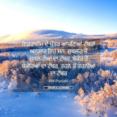 Picture 05 - ਗਿਣਤੀ 26:35 PANIRV - ਇਫ਼ਰਾਈਮ ਦੇ ਪੁੱਤਰ - Bible Verse Picture