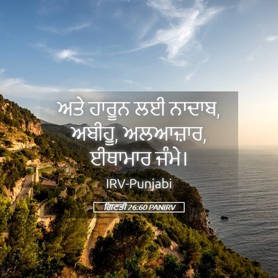Picture 05 - ਗਿਣਤੀ 26:60 PANIRV - ਅਤੇ ਹਾਰੂਨ ਲਈ ਨਾਦਾਬ, - Bible Verse Picture