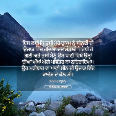Picture 05 - ਗਿਣਤੀ 27:14 PANIRV - ਇਸ ਲਈ ਕਿ ਤੁਸੀਂ ਮੇਰੇ - Bible Verse Picture