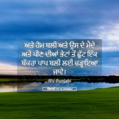 Picture 05 - ਗਿਣਤੀ 29:16 PANIRV - ਅਤੇ ਹੋਮ ਬਲੀ ਅਤੇ ਉਸ - Bible Verse Picture