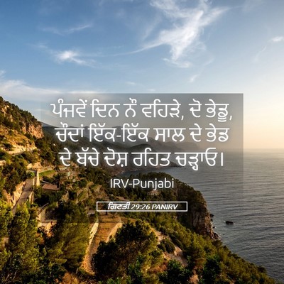 Picture 05 - ਗਿਣਤੀ 29:26 PANIRV - ਪੰਜਵੇਂ ਦਿਨ ਨੌ - Bible Verse Picture