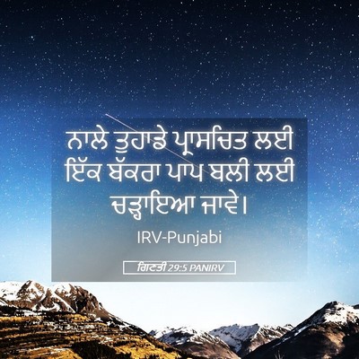 Picture 05 - ਗਿਣਤੀ 29:5 PANIRV - ਨਾਲੇ ਤੁਹਾਡੇ - Bible Verse Picture