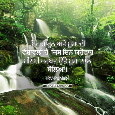 Picture 05 - ਗਿਣਤੀ 3:1 PANIRV - ਇਹ ਹਾਰੂਨ ਅਤੇ ਮੂਸਾ - Bible Verse Picture
