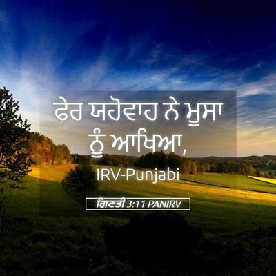 Picture 05 - ਗਿਣਤੀ 3:11 PANIRV - ਫੇਰ ਯਹੋਵਾਹ ਨੇ ਮੂਸਾ - Bible Verse Picture