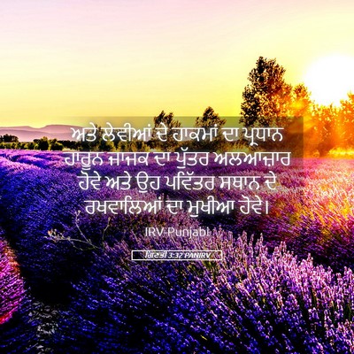 Picture 05 - ਗਿਣਤੀ 3:32 PANIRV - ਅਤੇ ਲੇਵੀਆਂ ਦੇ - Bible Verse Picture