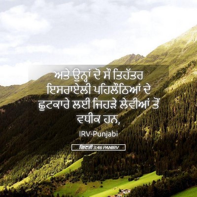 Picture 05 - ਗਿਣਤੀ 3:46 PANIRV - ਅਤੇ ਉਨ੍ਹਾਂ ਦੋ ਸੌ - Bible Verse Picture