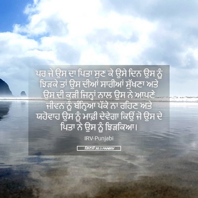 Picture 05 - ਗਿਣਤੀ 30:5 PANIRV - ਪਰ ਜੇ ਉਸ ਦਾ ਪਿਤਾ - Bible Verse Picture