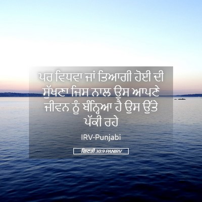Picture 05 - ਗਿਣਤੀ 30:9 PANIRV - ਪਰ ਵਿਧਵਾ ਜਾਂ ਤਿਆਗੀ - Bible Verse Picture