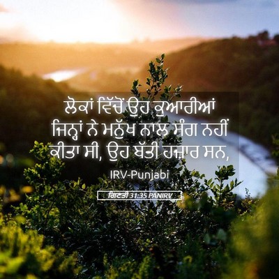 Picture 05 - ਗਿਣਤੀ 31:35 PANIRV - ਲੋਕਾਂ ਵਿੱਚੋਂ ਉਹ - Bible Verse Picture