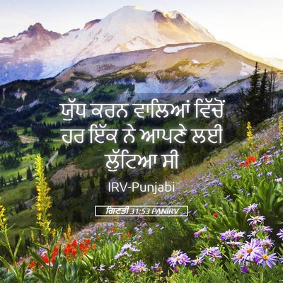 Picture 05 - ਗਿਣਤੀ 31:53 PANIRV - ਯੁੱਧ ਕਰਨ ਵਾਲਿਆਂ - Bible Verse Picture